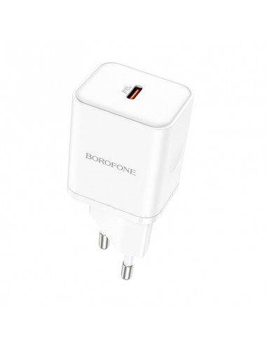 Įkroviklis buitinis Borofone BN6 Type-C PD+QC3.0 20W, baltas