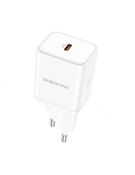 Įkroviklis buitinis Borofone BN6 Type-C PD+QC3.0 20W, baltas