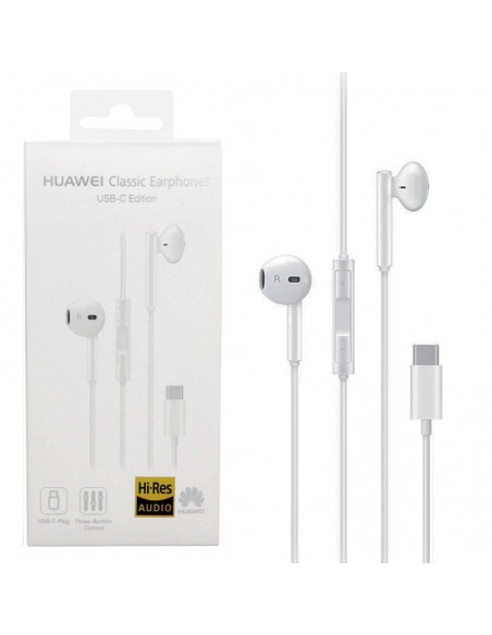 Ausinės originalios Huawei CM33 Type-C pakuotėje baltos