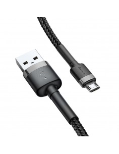 USB kabelis Baseus Cafule Type-C 1.0m 3.0A pilkas-juodas CATKLF-BG1 2