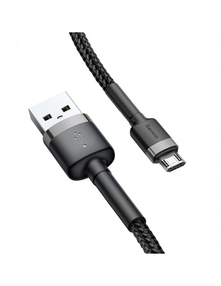 USB kabelis Baseus Cafule Type-C 1.0m 3.0A pilkas-juodas CATKLF-BG1