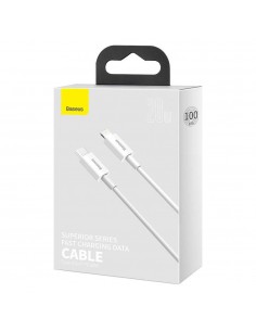 USB kabelis Baseus Superior iš Type-C į Lightning PD 20W 1.0m baltas CATLYS-A02 2