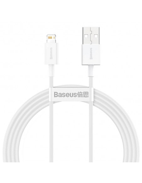 USB kabelis Baseus Superior iš USB į Lightning 2.4A 1.5m baltas CALYS-B02