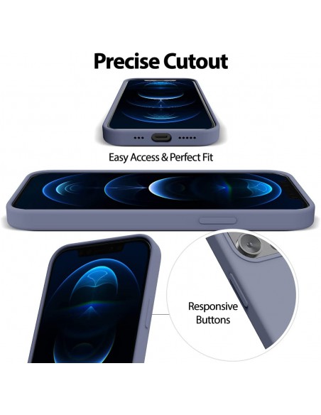 Dėklas Mercury Silicone Case Apple iPhone 14 levandos pilka