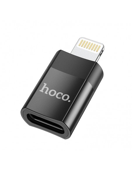 Adapteris Hoco UA17 Lightning to Type-C juodas