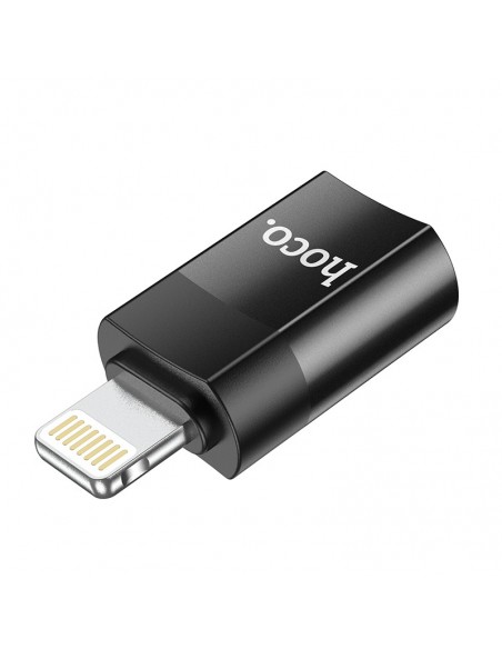 Adapteris Hoco UA17 Lightning to Type-C juodas