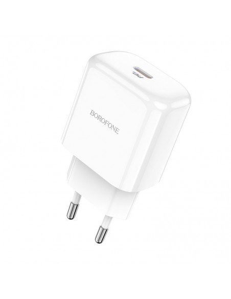 Įkroviklis buitinis Borofone BN3 Type-C QC 3.0, PD 2.0 20W, baltas