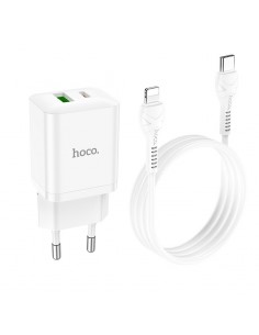 Įkroviklis buitinis Hoco N28 Founder PD20W+QC3.0 + Lightning baltas 2