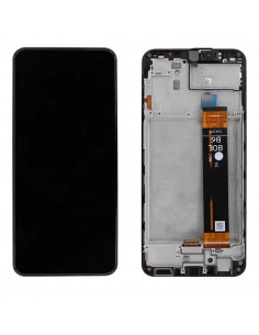 Ekranas Samsung A236 A23 5G su lietimui jautriu stikliuku ir rėmeliu originalus Black (service pack)