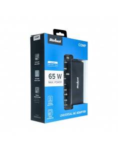 Įkroviklis buitinis universalus REBEL for Notebook/Laptop 65W/18-20V juodas