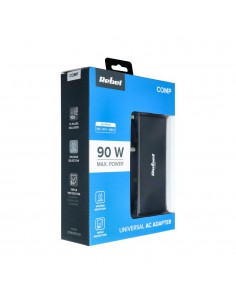 Įkroviklis buitinis universalus REBEL for Notebook/Laptop 90W/18-20V juodas