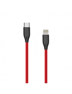 Silikoninis kabelis USB Type C- Lightning, 2m (raudonas)