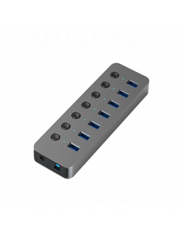 Adapteris USB A 3.0 - 7 x USB 3.0 su jungikliais