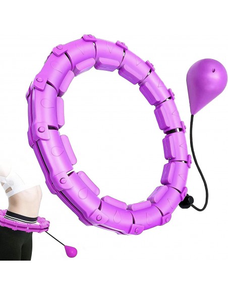 Masažuojantis gimnastikos lankas Smart Hula Hoop M1 violetinis