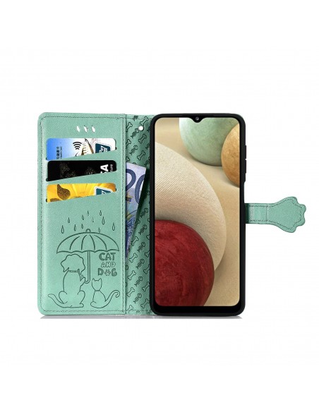 Dėklas Cat-Dog Samsung A346 A34 5G žalias