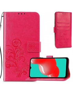 Dėklas Flower Book Samsung A546 A54 5G rožinis-raudonas