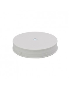 Elektrinis 360° besisukantis stovas su LED pašvietimu, apvalus 30cm, baltas