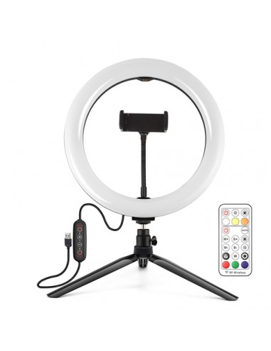 LED žiedine lempa 26cm, su trikoju stovu 8.3cm, USB