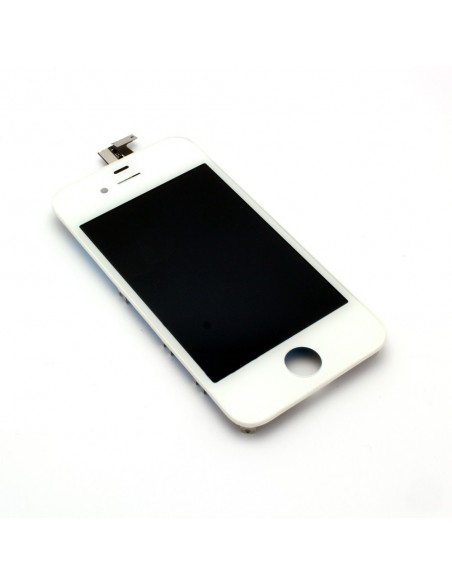 Ekranas Apple iPhone 4 su lietimui jautriu stikliuku baltas high copy