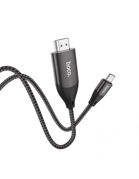 Kabelis Hoco UA16 Type-C to HDMI 2.0m pilkas