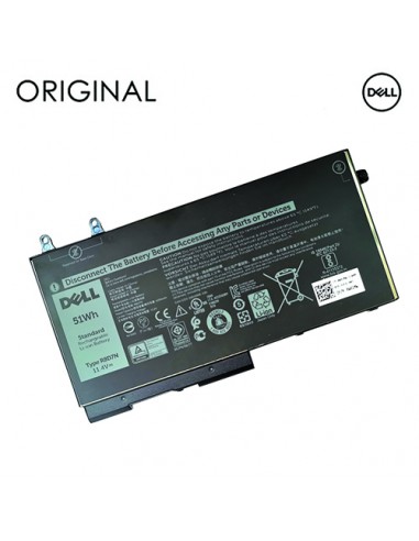 Nešiojamo kompiuterio baterija DELL R8D7N, 4255mAh, Original