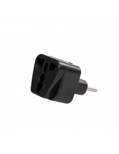 Įkrovimo adapteris USA/UK/CN-EUR juodas
