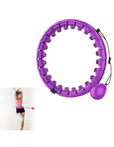 Masažuojantis gimnastikos lankas Smart Hula Hoop M2 violetinis