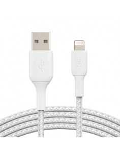 USB kabelis Belkin Boost Charge Braided USB-A to Lightning 1.0m baltas