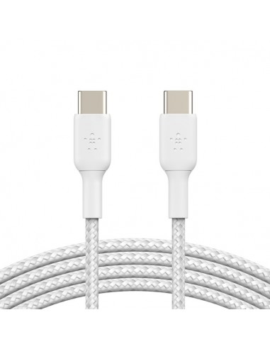 USB kabelis Belkin Boost Charge Braided USB-C to USB-C 1.0m baltas
