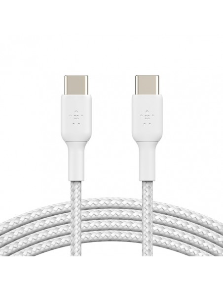 USB kabelis Belkin Boost Charge Braided USB-C to USB-C 1.0m baltas