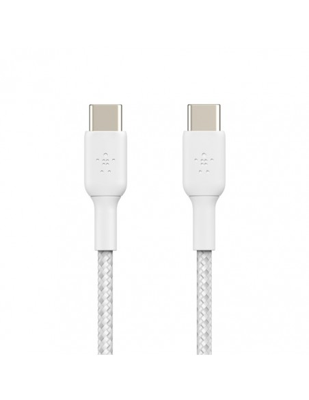 USB kabelis Belkin Boost Charge Braided USB-C to USB-C 1.0m baltas