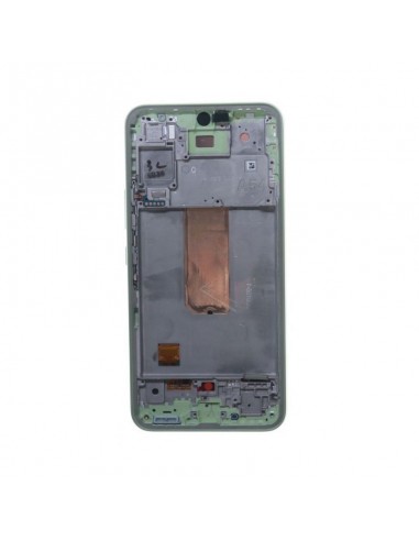 Ekranas Samsung A546 A54 5G su lietimui jautriu stikliuku ir rėmeliu originalus Awesome Lime (service pack)