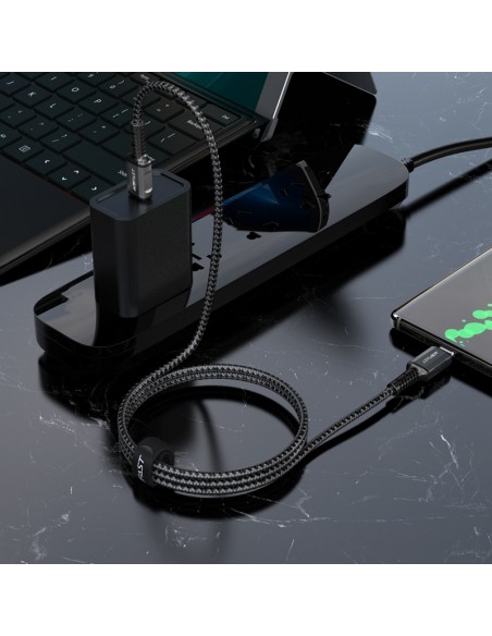 USB kabelis Acefast C1-03 60W USB-C to USB-C 1.2m juodas