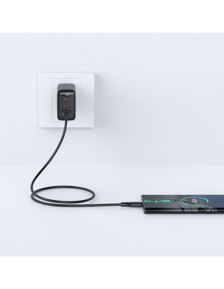 USB kabelis Acefast C3-04 USB-A to USB-C 1.2m juodas