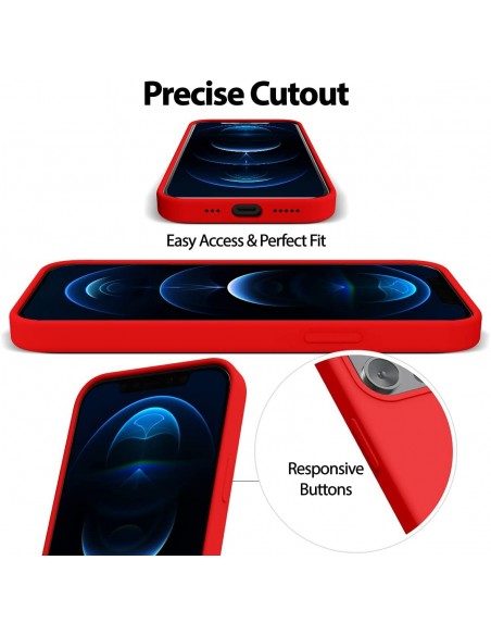 Dėklas Mercury Silicone Case Samsung A145 A14 4G/A146 A14 5G raudonas