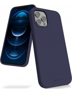 Dėklas Mercury Silicone Case Samsung A145 A14 4G/A146 A14 5G tamsiai mėlynas