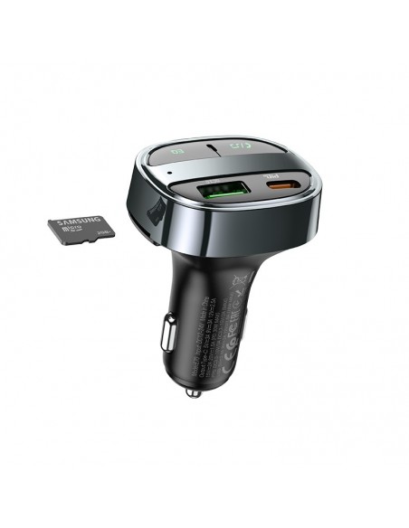 FM bangų moduliatorius Hoco E70 PD30W+QC3.0 juodas
