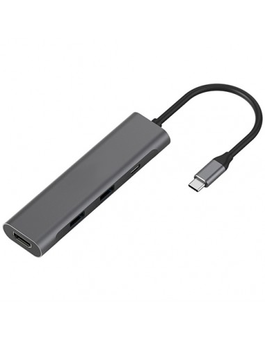Adapteris USB Type-C - 2 x USB 3.0, Type-C PD, HDMI