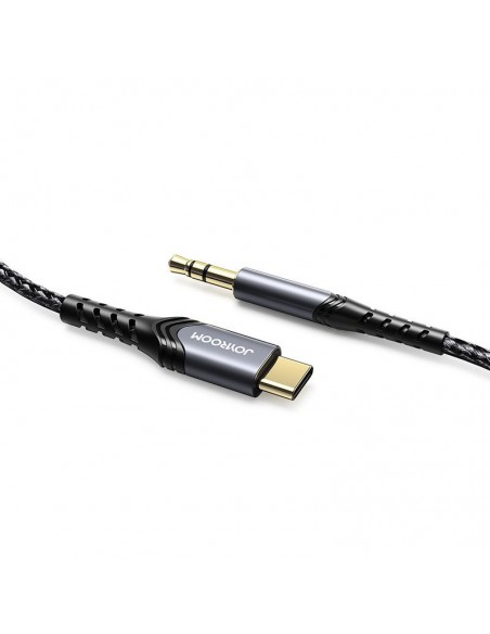 Audio adapteris Joyroom SY-A03 Type-C to 3.5mm 1.0m juodas