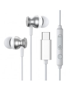 Ausinės Joyroom JR-EC04 Type-C sidabrinės