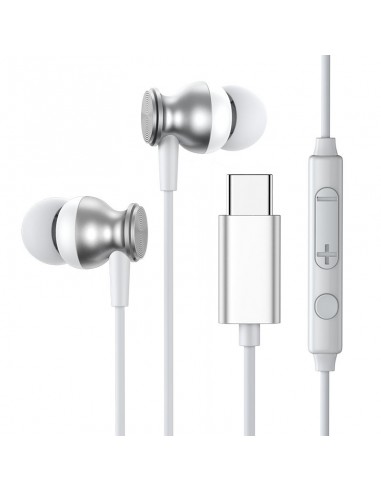 Ausinės Joyroom JR-EC04 Type-C sidabrinės