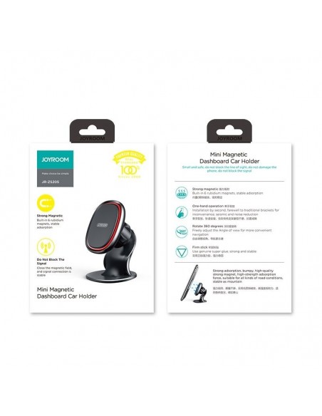 Automobilinis telefono laikiklis Joyroom JR-ZS205 (dashboard) magnetinis juodas