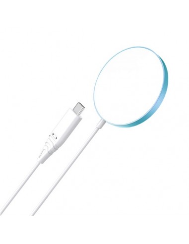Magnetinis bevielis įkroviklis CHOETECH, 15W, iPhone 14, mėlynas