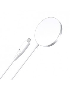 Magnetinis bevielis įkroviklis CHOETECH, 15W, iPhone 14, baltas