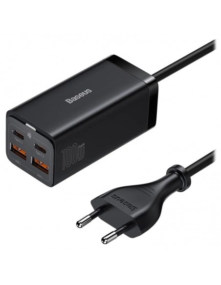 Įkroviklis buitinis Baseus GaN3 Pro 2xType-C/2xUSB 100W juodas CCGP000101