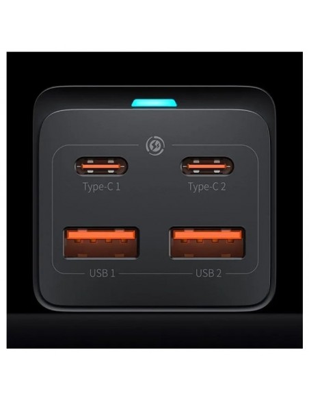 Įkroviklis buitinis Baseus GaN3 Pro 2xType-C/2xUSB 100W juodas CCGP000101