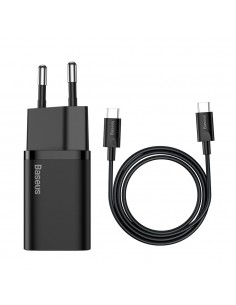 Įkroviklis buitinis Baseus Super Si 25W + Type-C 1.0m juodas TZCCSUP-L01