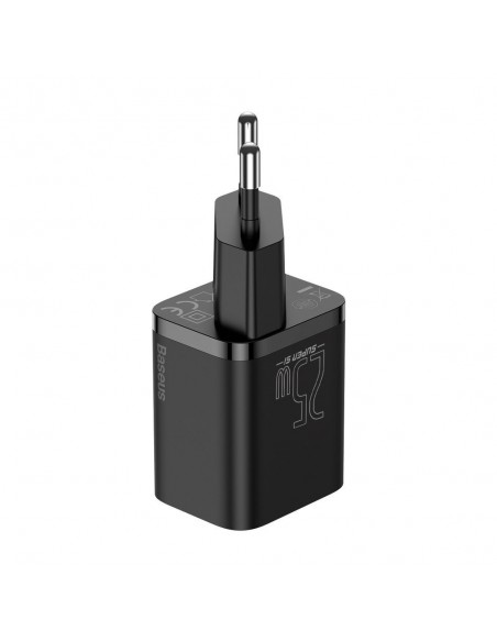 Įkroviklis buitinis Baseus Super Si 25W + Type-C 1.0m juodas TZCCSUP-L01