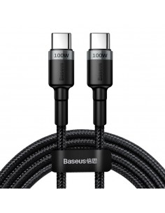 USB kabelis Baseus Cafule PD100W Type-C 2.0m pilkas-juodas CATKLF-ALG1