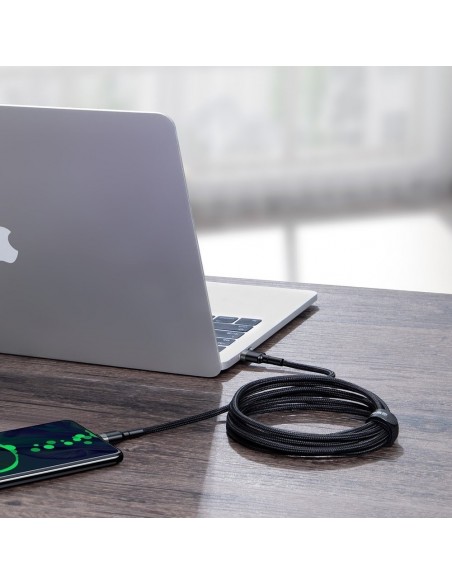 USB kabelis Baseus Cafule PD100W Type-C 2.0m pilkas-juodas CATKLF-ALG1
